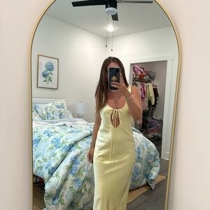 Meshki Yellow Backless Dress